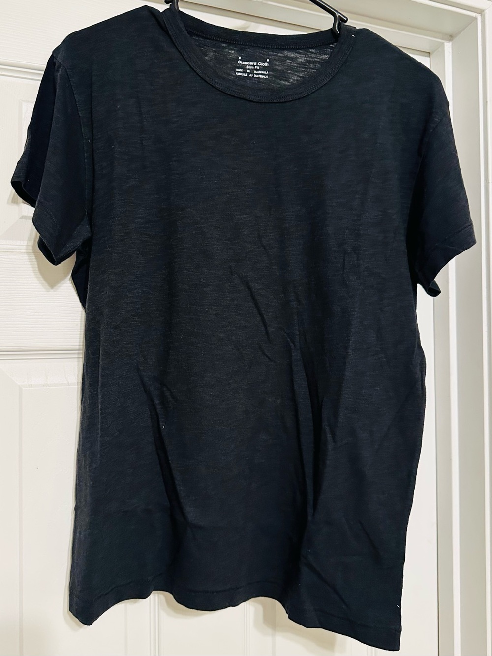 Women's Black Short Sleeve Crewneck Tee by Standard Cloth